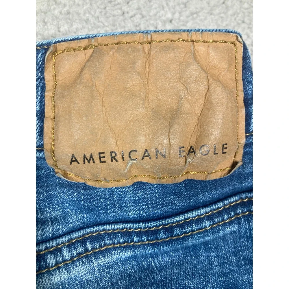 American Eagle‎ Jeans Men's 38x32 (36x31) Blue Distressed American Flex Denim